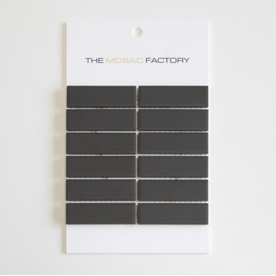 SAMPLE The Mosaic Factory London carreau mosaïque 7.3x2.3x0.6cm pour sol pour intérieur et extérieur rectangulaire Céramique noir