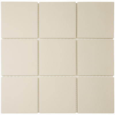 The Mosaic Factory London carreau mosaïque - 30x30cm - carreau mural et de sol - carré - full body - Porcelaine - mat white (blanc)