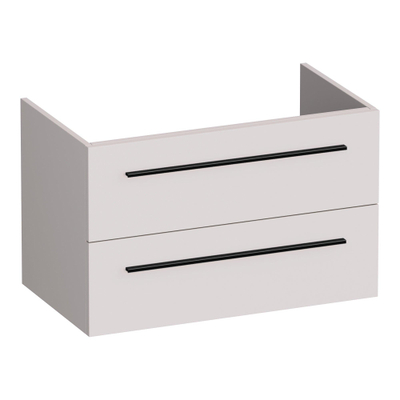 BRAUER Trust meuble sous lavabo 80 excl. poignées à poser 2 tiroirs softclose et 1 découpe pour le siphon - mat sable