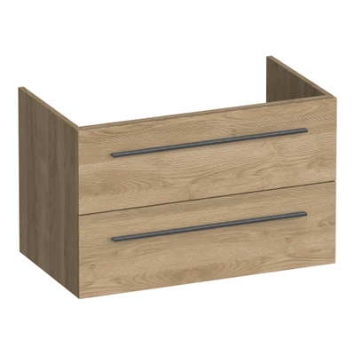 BRAUER Trust wastafelonderkast 80 excl. opbouwgrepen 2 softclose lades en 1 sifon uitsparing - Sunlit