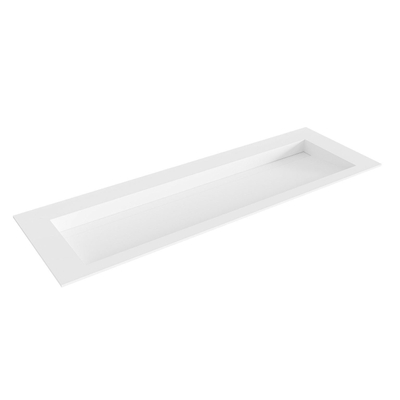 Mondiaz AVON lavabo - 140x46x0.9cm - vasque centrale - sans trou de robinet - talc (blanc)