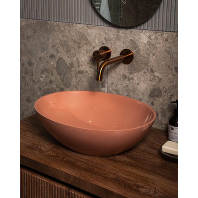 Zeza Element Waskom - 51x35.5x14.2 - solid surface - glans peach (roze)