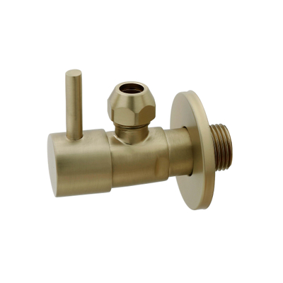 Xellanz Minimal hoekstopkraan 1/2" x 3/8" of knel 10 mm geborsteld messing PVD