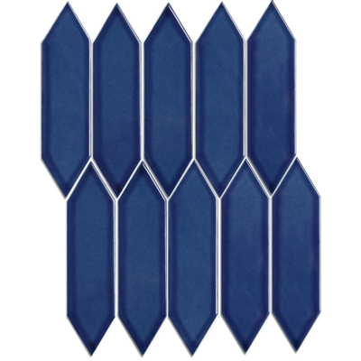 La Mosaic Factory Paris carreau mosaïque - 25,5x31,5cm - carrelage mural - Hexagone - Porcelaine Bleu Brillant