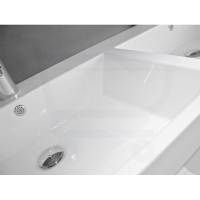 Saniclass ensemble de vidage lavabo - siphon blanc - bonde clic-clac chromée