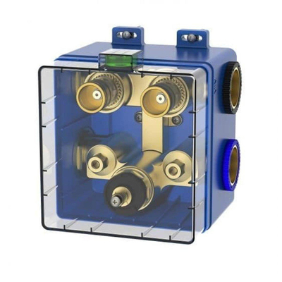 Wiesbaden Caral Klik Pro Mitigeur thermostatique encastré pour douche 2 fonctions avec corps encastré acier brossé