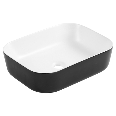 Differnz Zena waskom - 48x37.5x12.5cm - keramiek - zwart