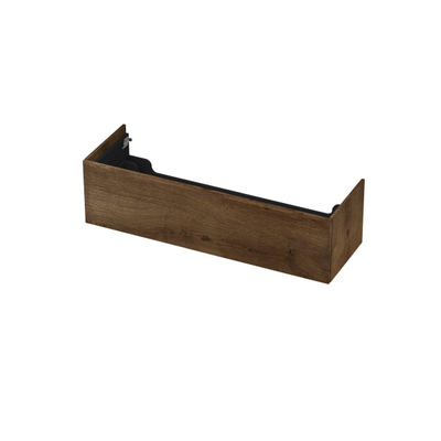 INK Wastafelonderkast - 140x45x37.6cm - 1 lade - push to open - met rechte opdekfronten - MDF - Chocolate