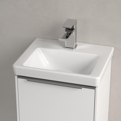 Villeroy & boch subway 3.0 lave-mains 37x30.5x13.5cm avec 1 trou pour robinet sans trou de trop-plein céramique blanche+