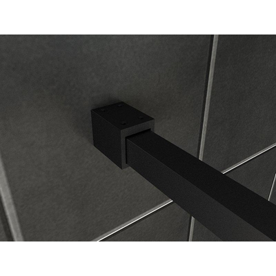 Wiesbaden Square Douche à l’italienne 1100 x 2000 x 8 mm verre clair nano/profilé noir mat