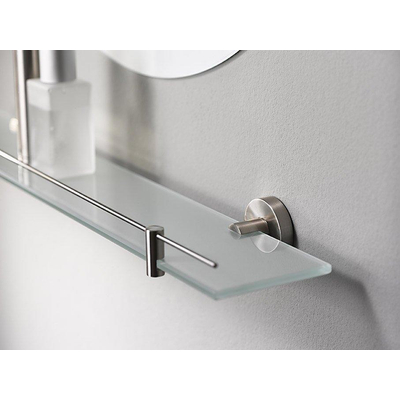 Haceka Kosmos Tablette - 60x12cm - verre - inox brossé