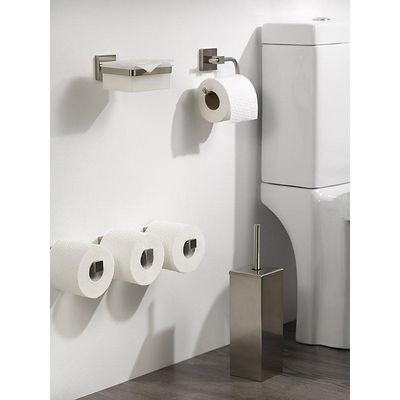 Haceka Mezzo Porte rouleau papier toilette avec abattant Argent mat