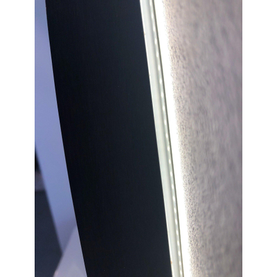 Best Design Nero Venise Miroir avec lumière 80cm rond avec éclairage LED Noir mat