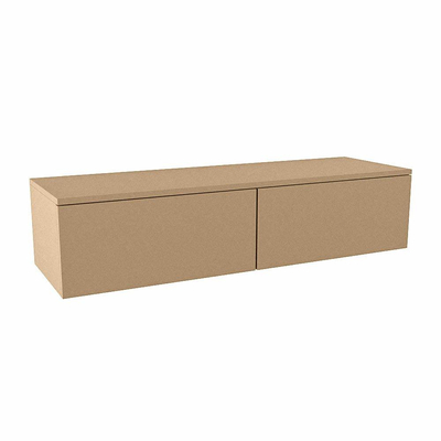Mondiaz ALAN MODULE Wastafelonderkast - 130x41x30cm - 2 lades - push to open - Oro