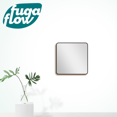 FugaFlow Eccelente Arredo 2.0 Square Miroir carré 80x80cm arrondi cadre noir mat