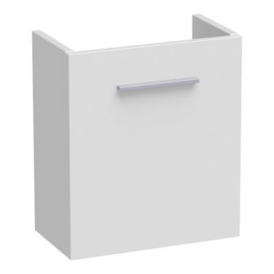 BRAUER Trust Meuble sous-lavabo pour lave-mains - 40x45x22cm - sans poignée rapportée avec 1 porte à ouverture à droite blanc haute brillance