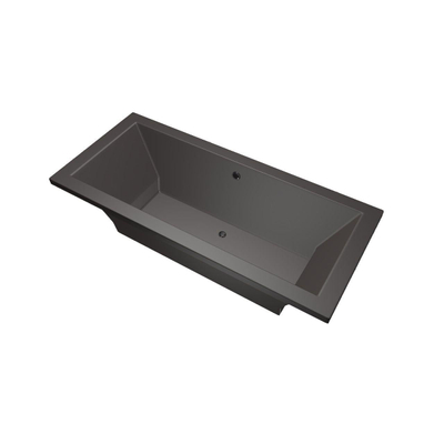 Xenz Society Duobad - 180x80x53 - afvoer Midden - acryl - antraciet