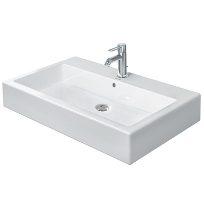 Duravit Vero Lavabo 80x47cm avec trou pour robinetterie et trop plein avec Wondergliss chrome