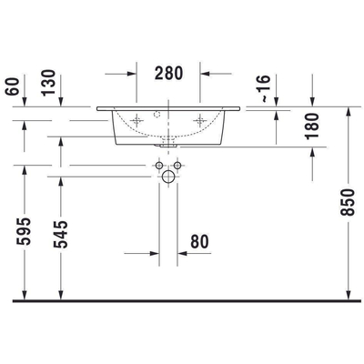Duravit ME by Starck lavabo-meuble compact sans trou de robinet avec trop-plein 63x40cm blanc
