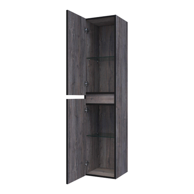 BRAUER Joy Edge armoire de salle de bains - 160x35x35cm - 2 portes - ouvrant à gauche ou à droite - sans poignées - Driftwood
