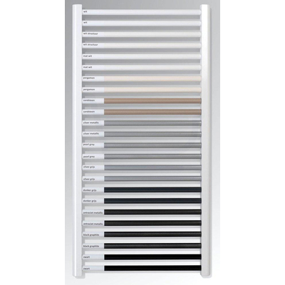 Plieger Palmyra designradiator horizontaal gebogen middenaansluiting 1775x600mm 1046W zwart