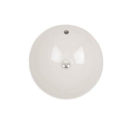 Crosswater Castellon Vasque à poser - 43x14.8cm - rond avec trop-plein - céramique - look marbre