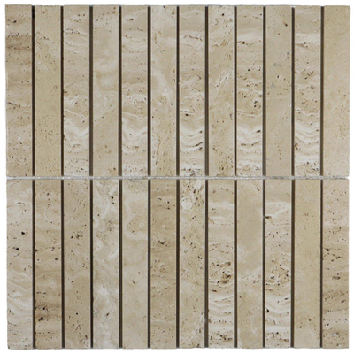 The Mosaic Factory Natural Stone Mosaïque en pierre naturelle - 28.2x30cm - carrelage mural - carré - plat - beige mat