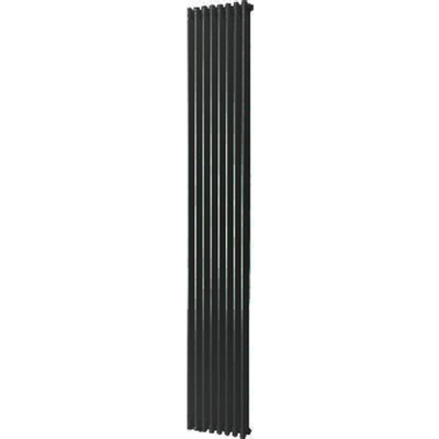 Plieger Venezia designradiator dubbel verticaal 1970x304mm 1168W zwart grafiet (black graphite)