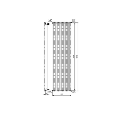Plieger Venezia designradiator enkel verticaal 1970x532mm 1417W mat wit