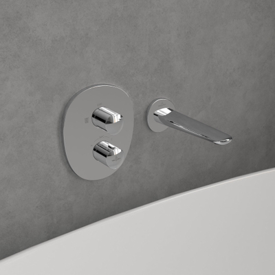 Villeroy & Boch Antao Mitigeur thermostatique encastré avec robinet d'arrêt - chrome