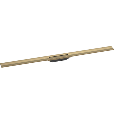 Hansgrohe RainDrain Flex Caniveau de douche - 120cm - raccourcissable - montage mural - brushed bronze