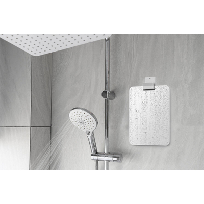 Zack Potes spiegel – 16x23,2 cm – anti-condens, zelfklevend – RVS geborsteld