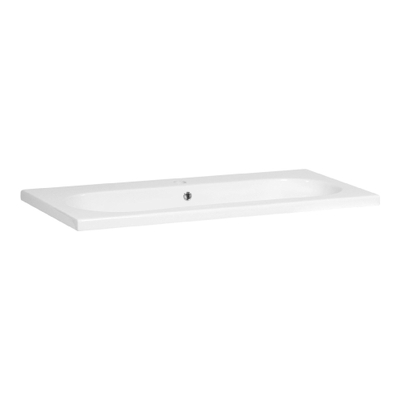 BRAUER Moon lavabo - 100x46x10cm - 1 bassin - 1 trou de robinet - céramique - blanc brillant