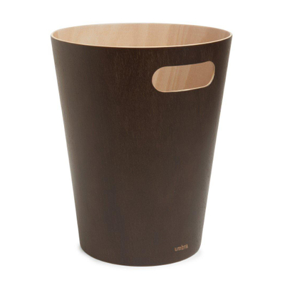 Umbra Woodrow Afvalbak - 23x23x28cm - 7.5 liter - espresso