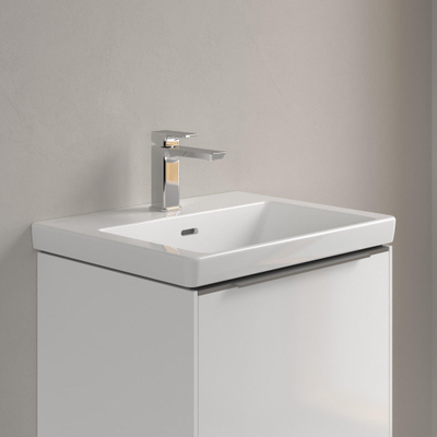 Villeroy & boch subway 3.0 lavabo de meuble 55x44x16.5cm rectangle 1 trou pour robinet avec trou de trop-plein blanc alpin gloss ceramic+