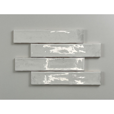 Terravito Dorelia wandtegel - 5x25cm - White glans (wit)