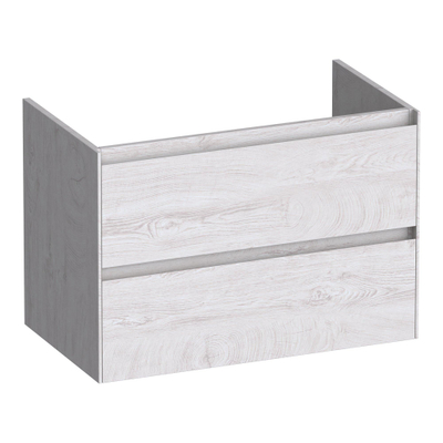 BRAUER Inspire wastafelonderkast 80 2 softclose lades - greeploos - 1 sifon uitsparing - Forest Seashell