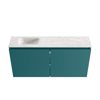 MONDIAZ TURE-DLUX Meuble de toilettes 100cm Smag. EDEN vasque Ostra position gauche. Sans trou de robinet.