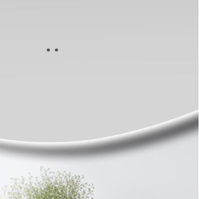 Saniclass Organic Spiegel Sim - 80x53.3cm - verlichting - spiegelverwarming - horizontaal/verticaal - organisch