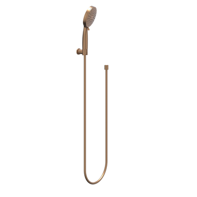 IVY Handdoucheset - verstelbaar - 3 standen - met verstelbare wandsteun - doucheslang 150cm - staafmodel - 120 cm - Geborsteld mat koper PVD