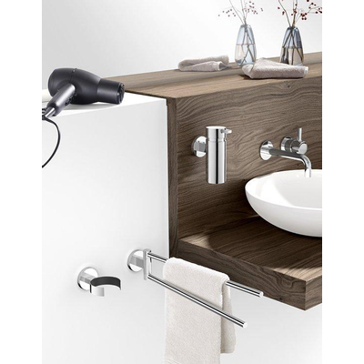 Zack SCALA Porte-serviette - 47 cm - double - rotatif - acier inoxydable très brillant