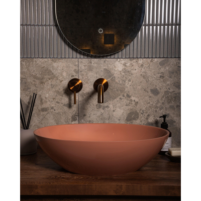 Zeza Element Waskom - 51x35.5x14.2 - solid surface - glans peach (oranje/roze)