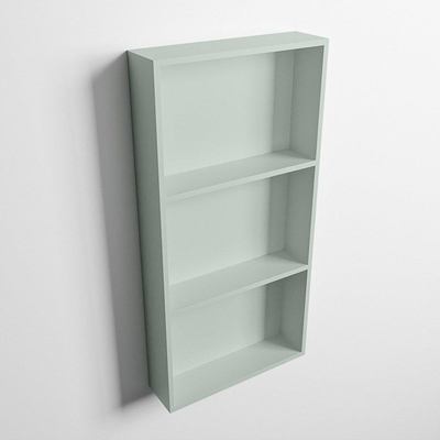 Mondiaz Easy nis 29.5x59.5x8cm voor Inbouw/opbouw 3 open vakken Solid surface Greey/Greey