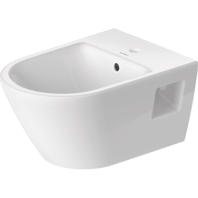 Duravit D-neo Wandbidet - met kraangat - met overloop - 37x54x27cm - met wondergliss - wit