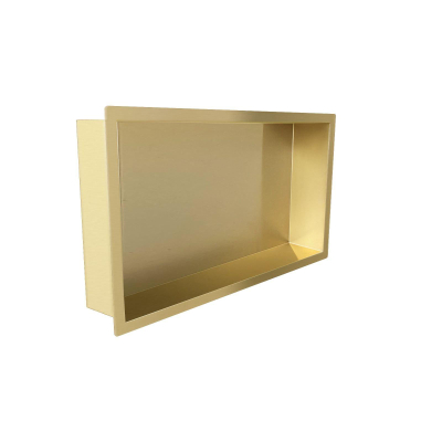 Wiesbaden inbouwnis 30x60x7cm PVD geborsteld messing (goud) OUTLETSTORE