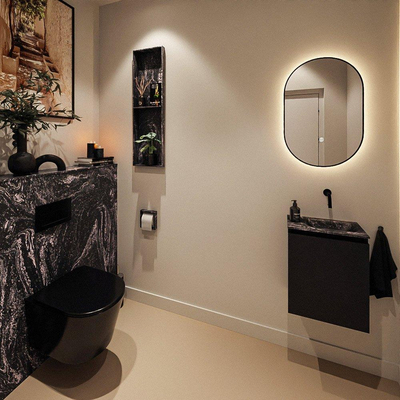 MONDIAZ TURE-DLUX Meuble toilette - 40cm - Urban - EDEN - vasque Lava - position droite - sans trou de robinet