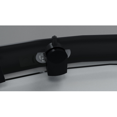 FugaFlow Efficiente Vetro Cabine de Douche - 90x90 cm - quart de cercle - noir mat