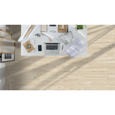 Terravito Darivo wand- en vloertegel - 30x121cm - 10mm - Rechthoek - gerectificeerd - Houtlook - Wit mat