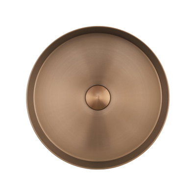 FugaFlow Eccelente Ferro Waskom - 36x36x11cm - RVS - Geborsteld koper