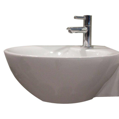 Wiesbaden Porta hoekfonteinset – 35x35x14.5 cm – keramiek wit – chromen kraan